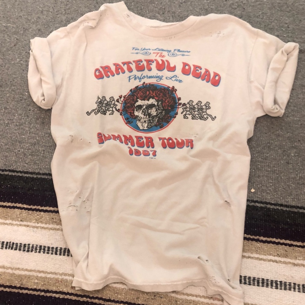 CUSTOM DISTRESSED GRATEFUL DEAD TOUR SHIRT
